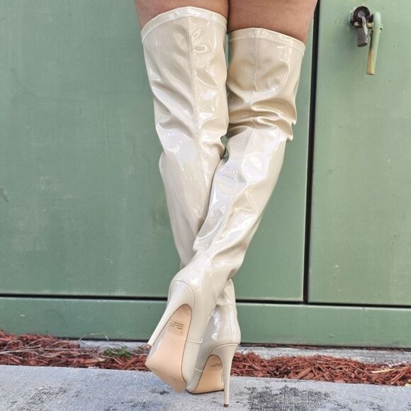 Women's Thigh High Over the Knee Stiletto Boots - Picture 4 of 8